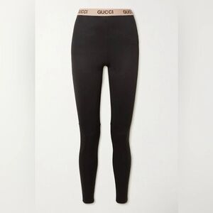 Gucci Black and Tan Women's Leggings